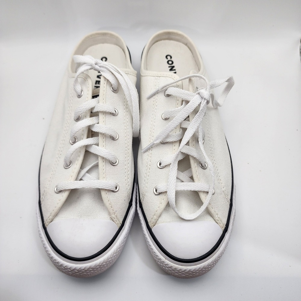 Converse Chuck Taylor All Star Dainty Mule White Canvas Slip On Shoes 8.5